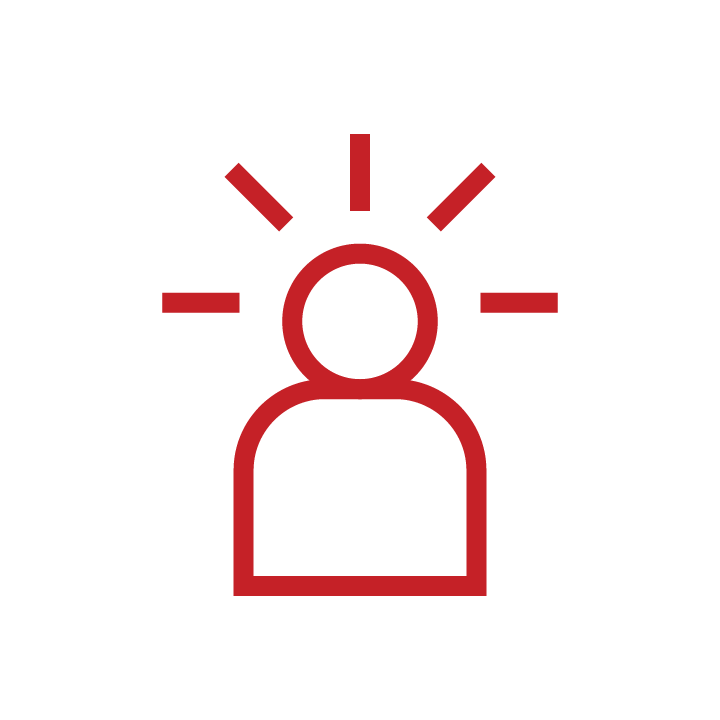 Person with an idea icon.