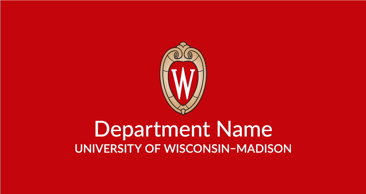Sample UW department logo with name placeholder