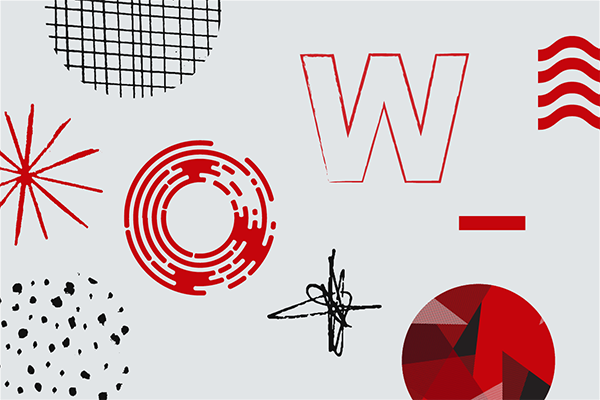 Variety of graphics on light gray background.