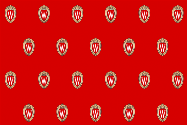 red meeting background tiled with UW crest