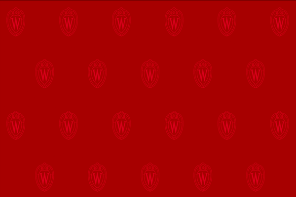 red meeting background tiled with red outline UW crest