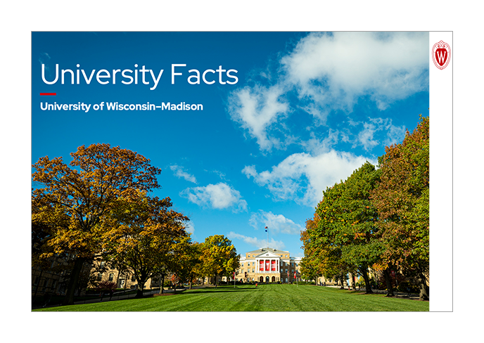 Screen shot of the front page of UW–Madison's University Facts PowerPoint presentation.