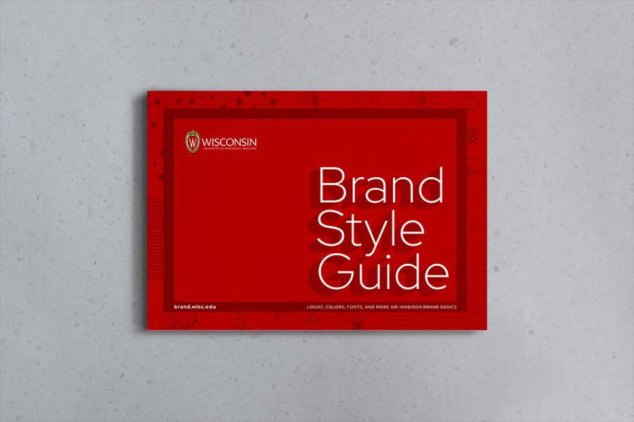 Front cover of red booklet that reads, Brand Style Guide
