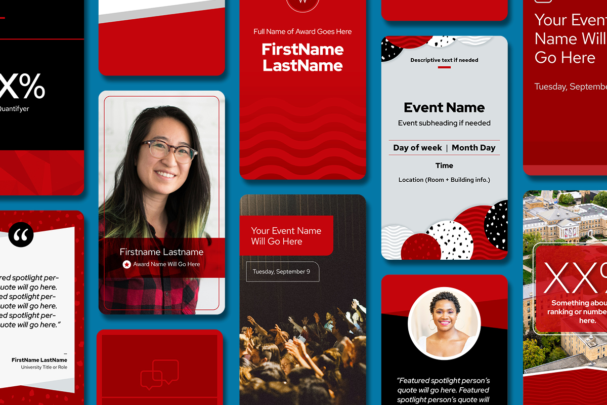 Collection of social media template images.