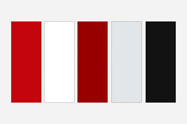 A section of UW color swatches