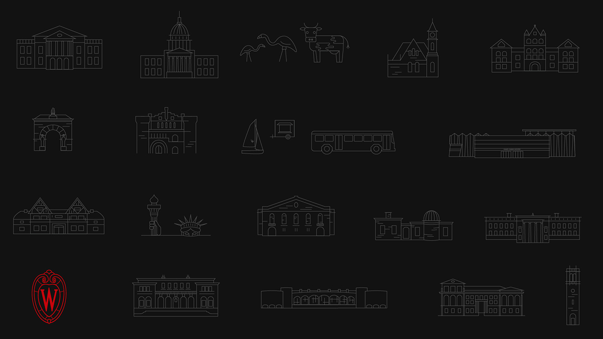 black meeting background with UW crest