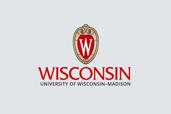 The full-color UW–Madison logo on a light gray background