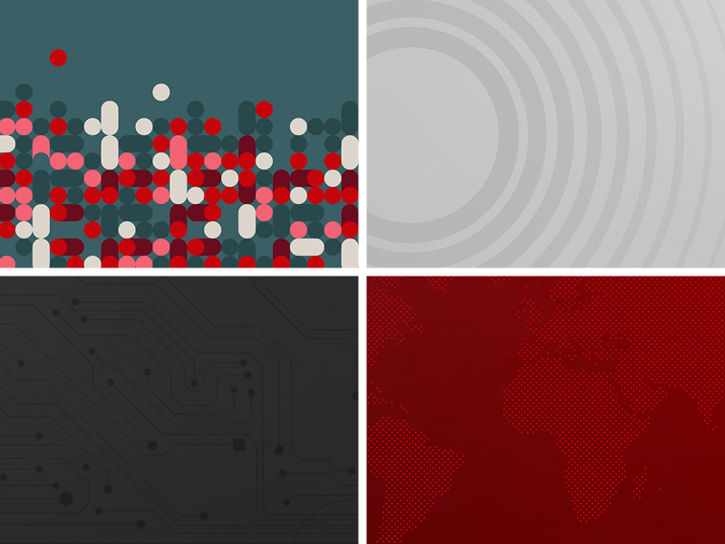 Examples of colorful, graphic backgrounds